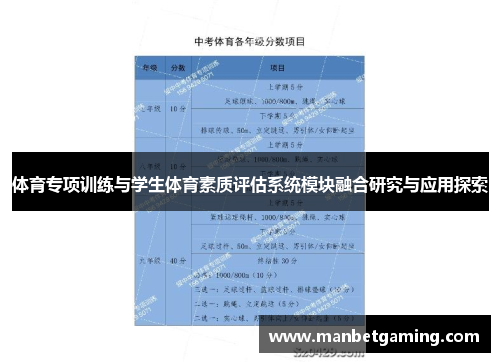 体育专项训练与学生体育素质评估系统模块融合研究与应用探索